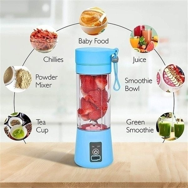 Portable Rechargeable Blender 380ml – USB Personal Smoothie & Juice Maker for Travel