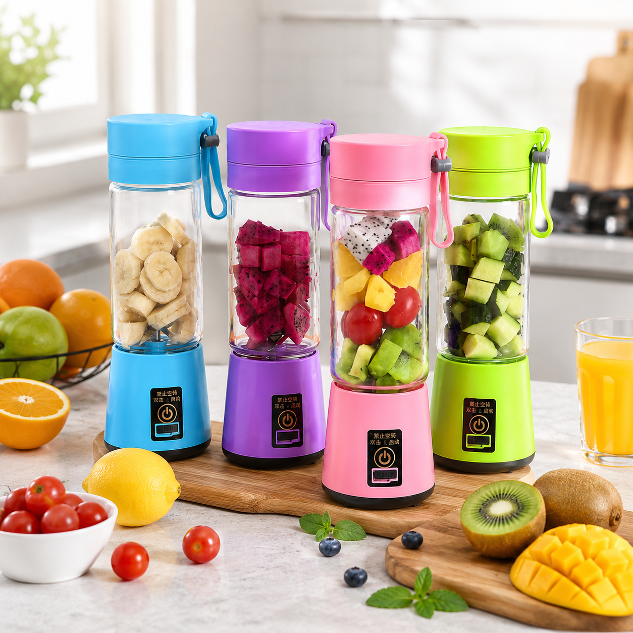 Portable Rechargeable Blender 380ml – USB Personal Smoothie & Juice Maker for Travel