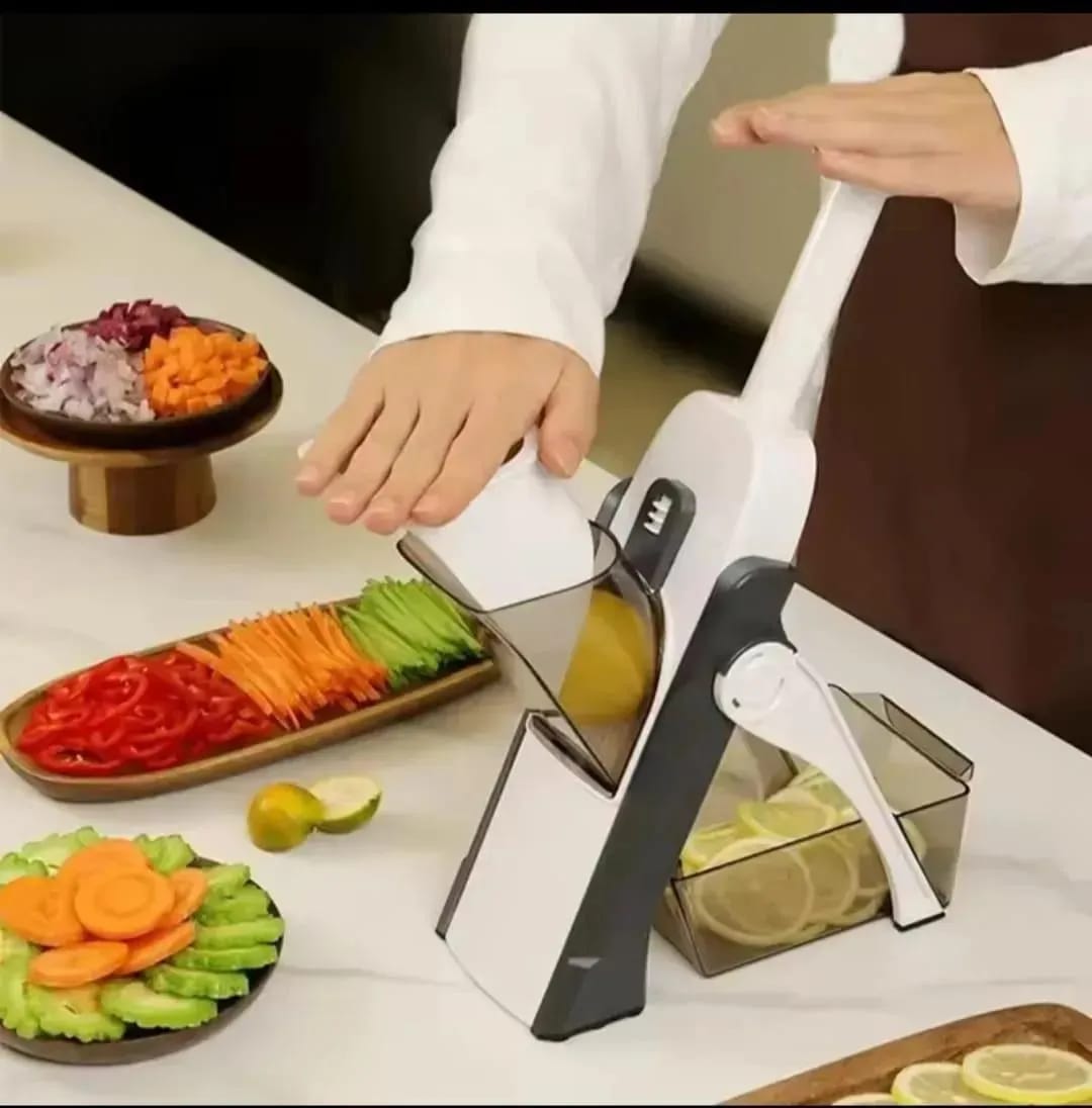 Adjustable Mandoline Slicer – Safe Multi-Purpose Vegetable Cutter & Manual Grater | KIVANZO
