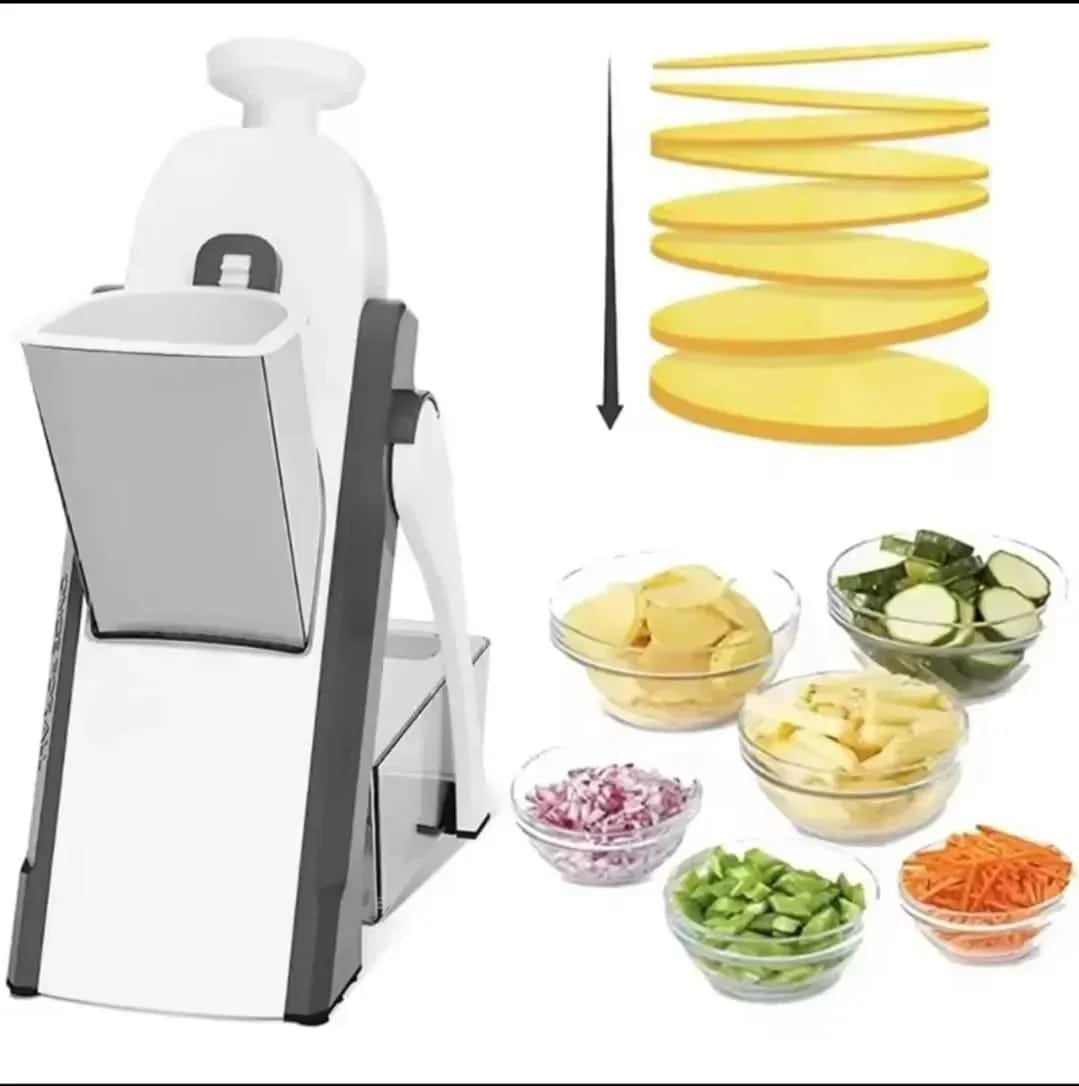 Adjustable Mandoline Slicer – Safe Multi-Purpose Vegetable Cutter & Manual Grater | KIVANZO