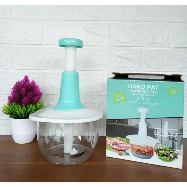 1.5L Manual Food Chopper – Hand Press Vegetable & Fruit Cutter (Random Color)