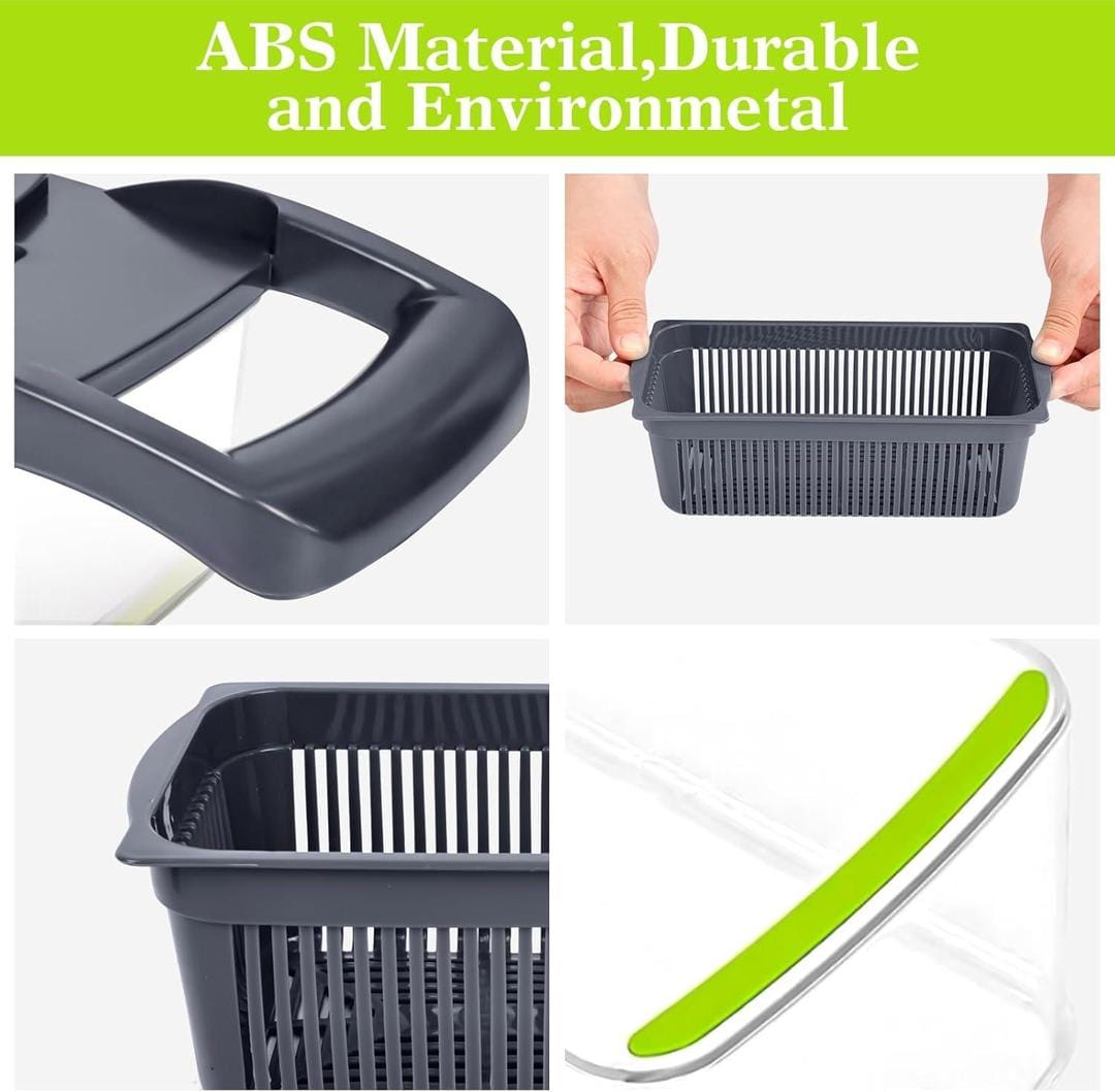 16-Piece Vegetable Chopper Set – Manual Food Slicer, Dicer & Grater with Handle | KIVANZO